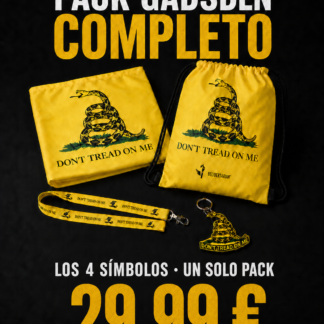 Pack Gadsden completo con bandera, mochila, lanyard y llavero por 29,99 euros